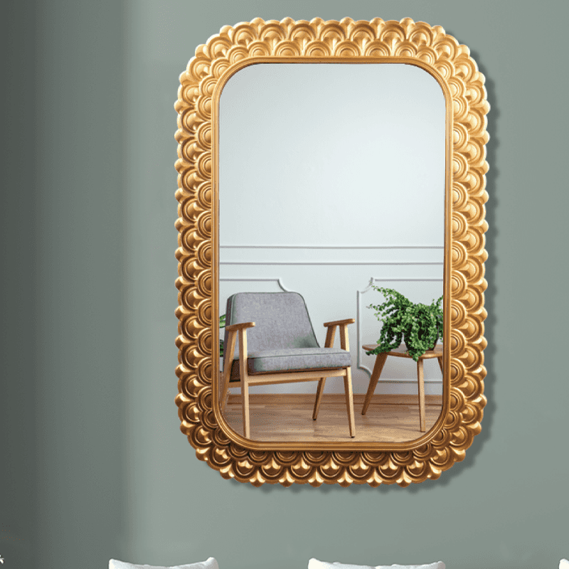 Espejo decorativo dorado espejo de estilo clásico.