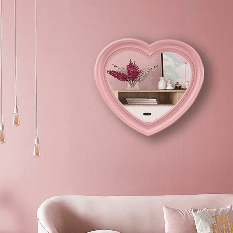 Espejo de amor rosa decoración de pared espejo moderno
